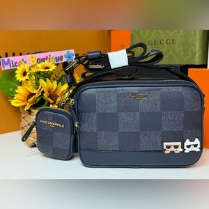 🆕🌸KARL Lagerfeld🌸Paris Checkered Crossbody Bag